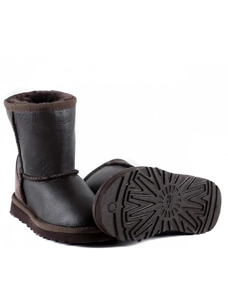 UGG Kids Classic Short Metallic Chocolate — фото 2