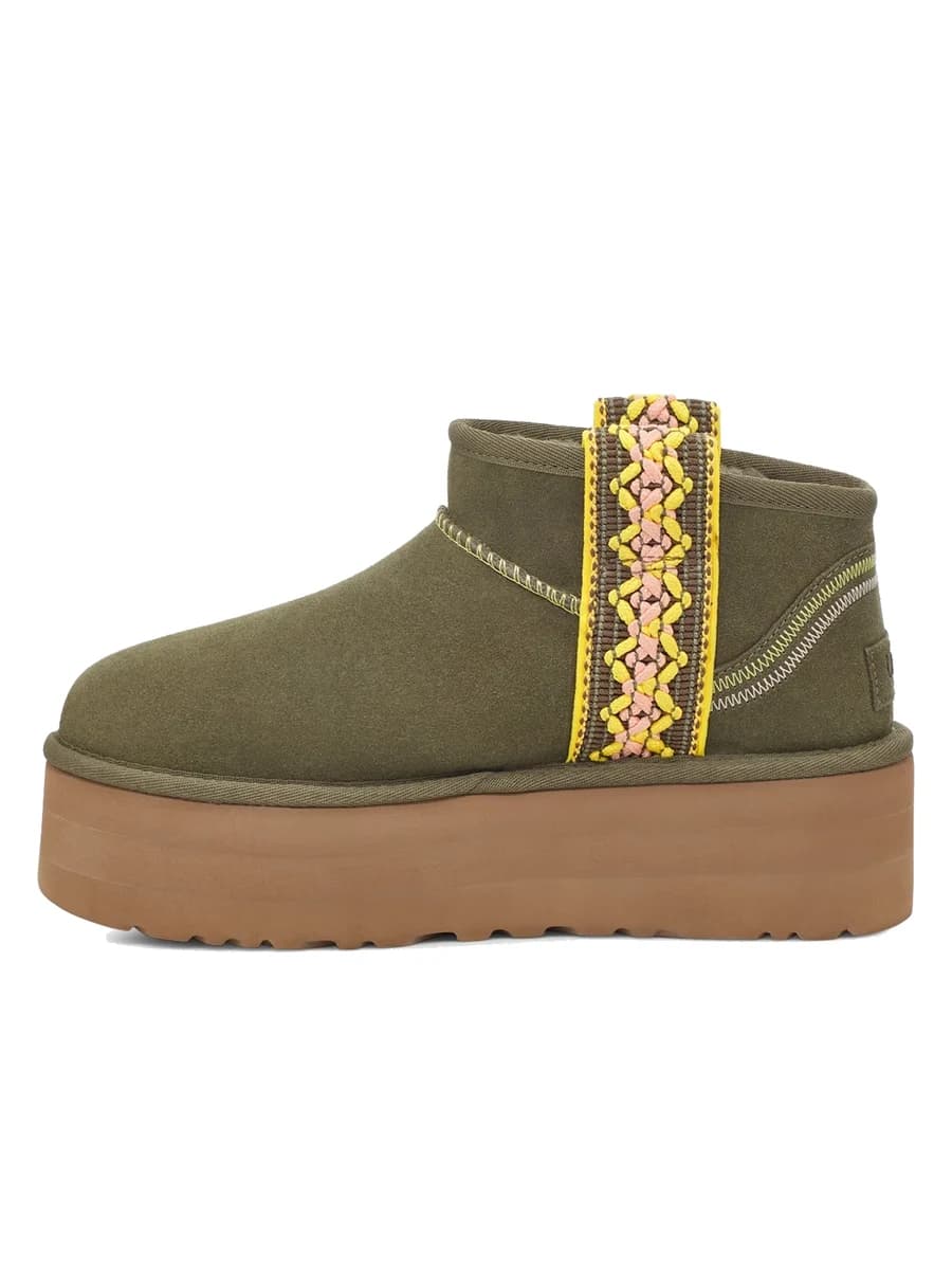 UGG Classic Ultra Mini Braid Platform Burnt Olive — фото 3