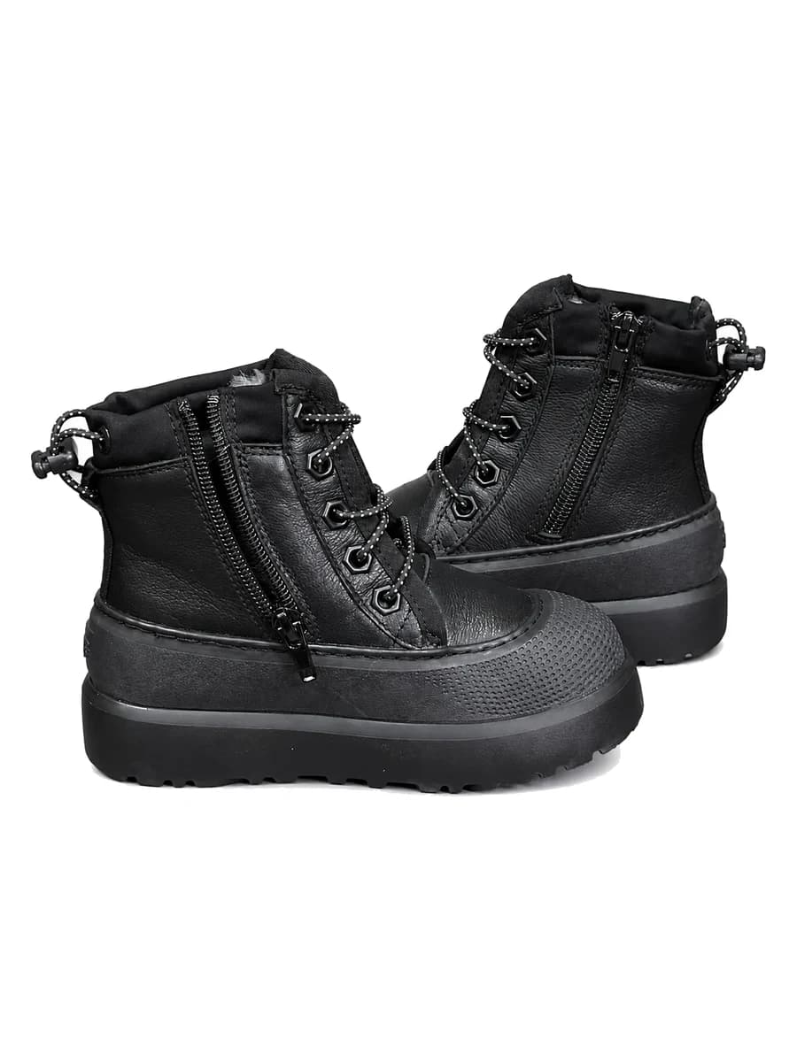 UGG Kids Neumel Weather Hybrid Leather Black — фото 5