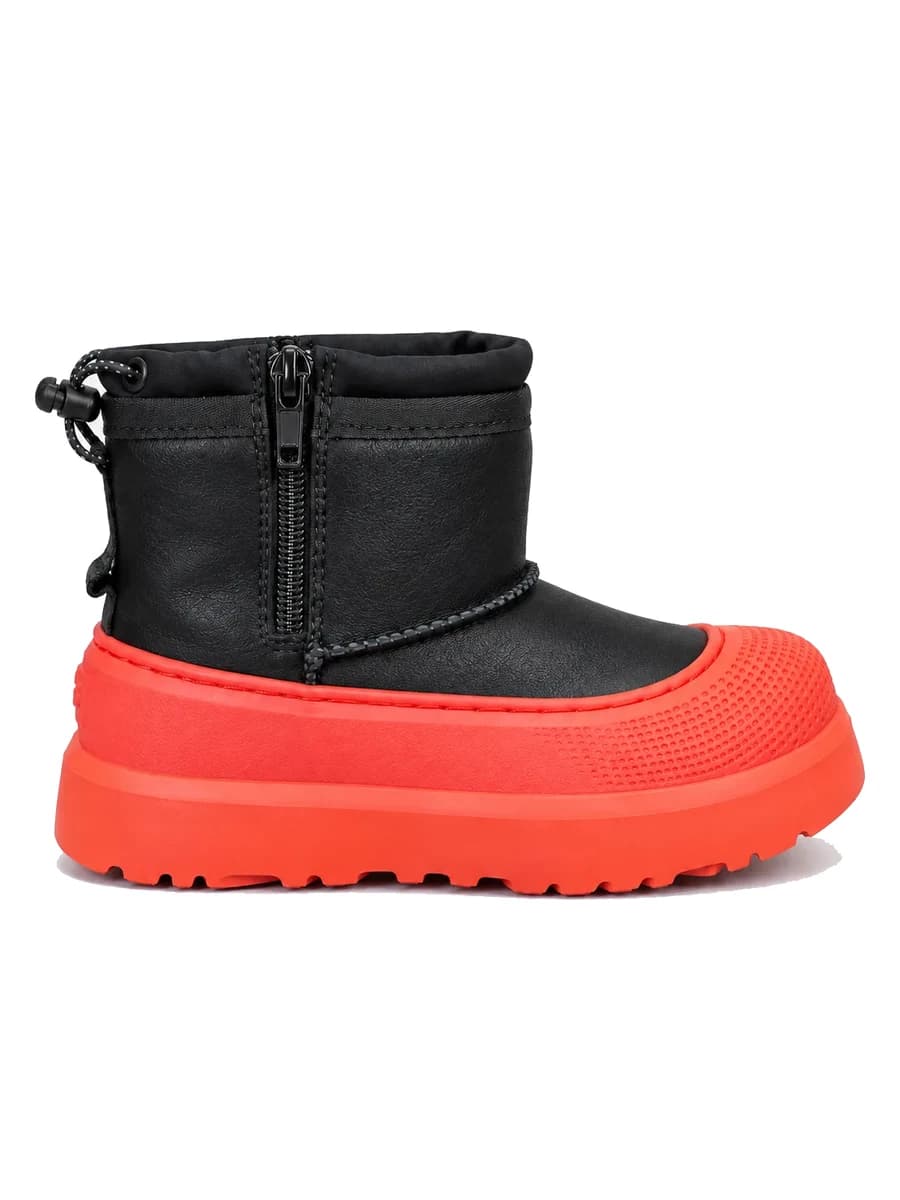 UGG Kids Mini Weather Hybrid Leather Black Orange — фото 4