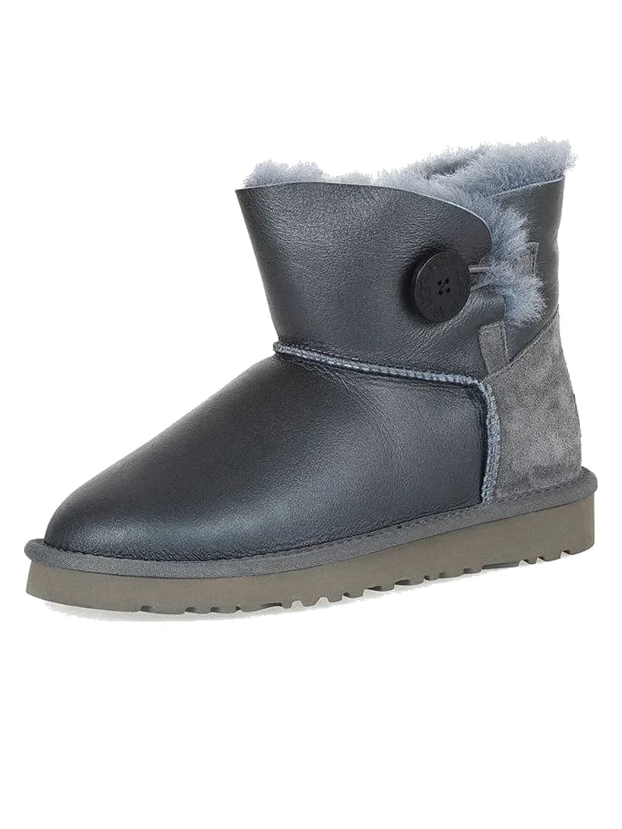 UGG Mini Bailey Button Metallic Grey — фото 2