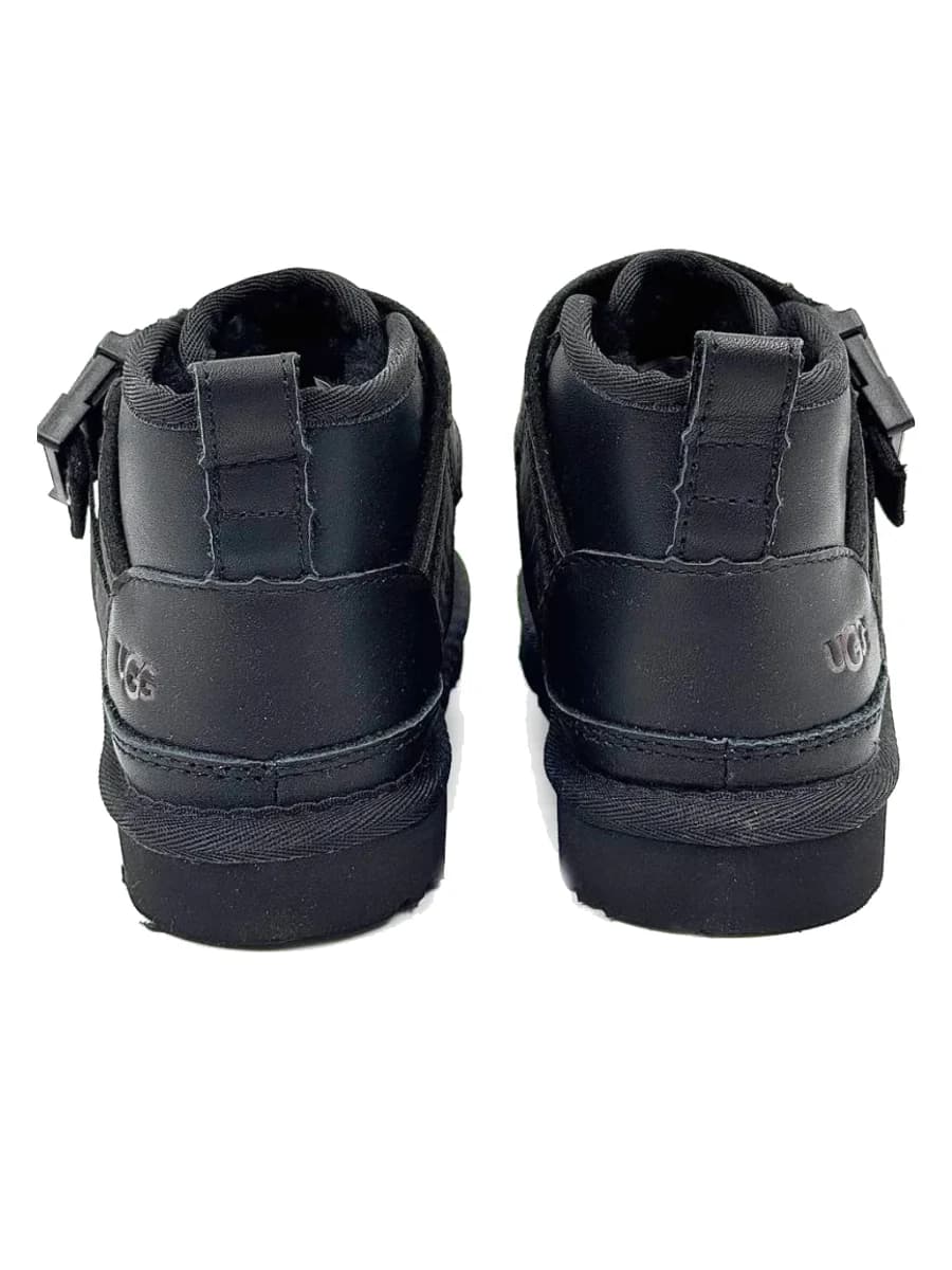 UGG Kids Neumel Snapback Leather Black — фото 4