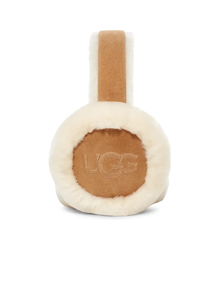 UGG Sheepskin Embroidery Earmuff Chestnut