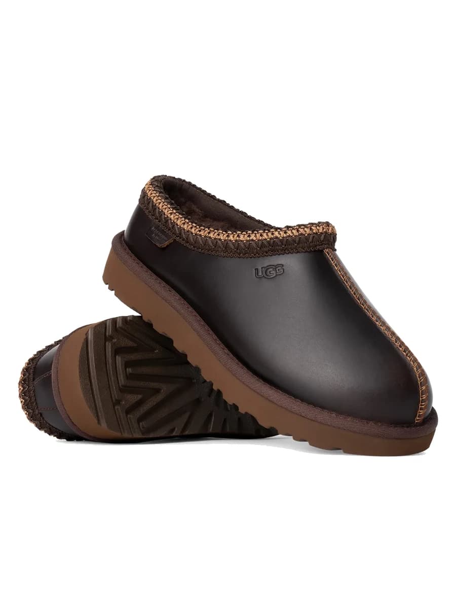 UGG Tasman Slippers Leather Regen Ironwood — фото 3