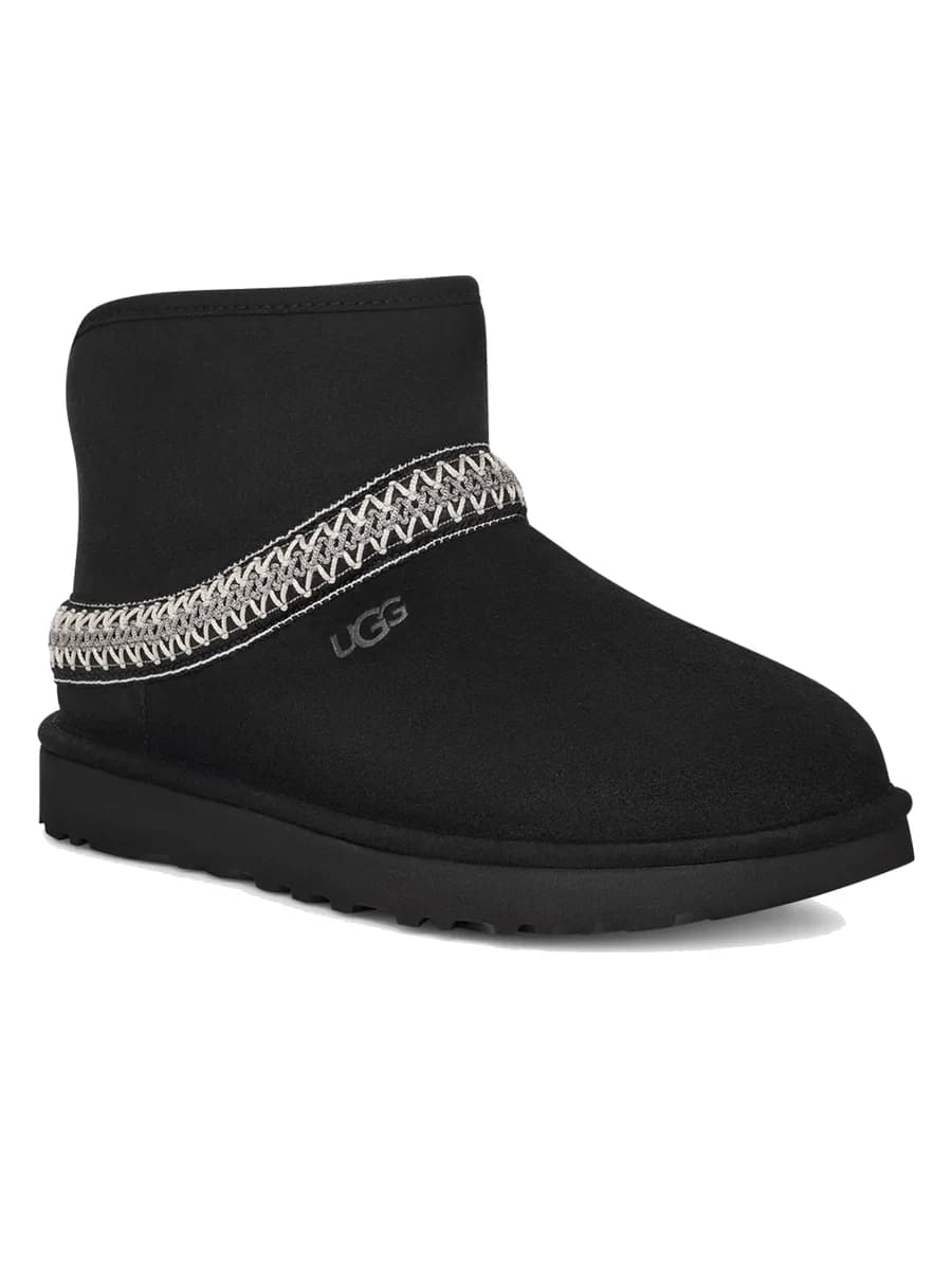 UGG Classic Mini Cresent Black — фото 2