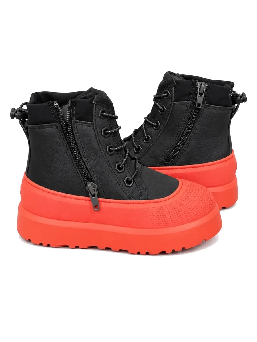UGG Kids Neumel Weather Hybrid Leather Black Orange — фото 3