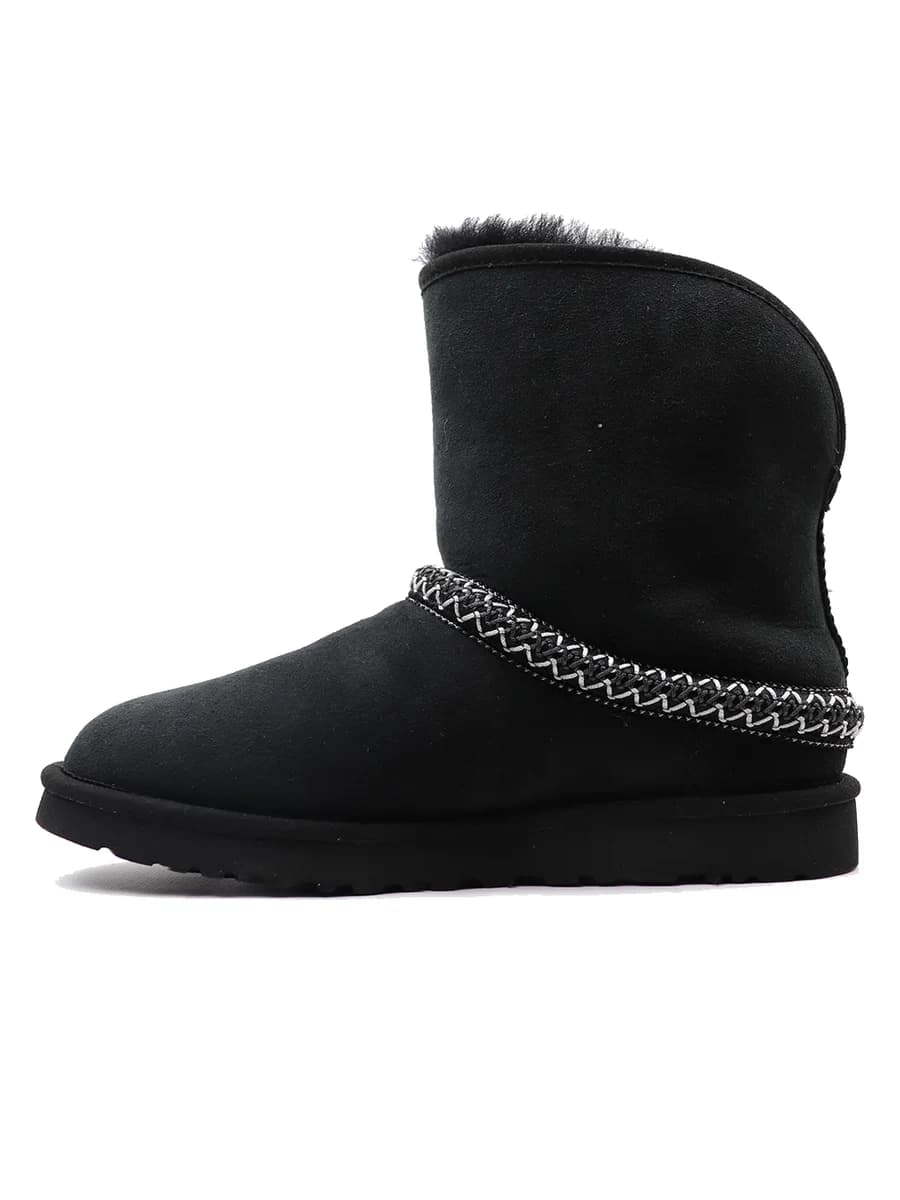 UGG Classic Short Cresent Black — фото 2