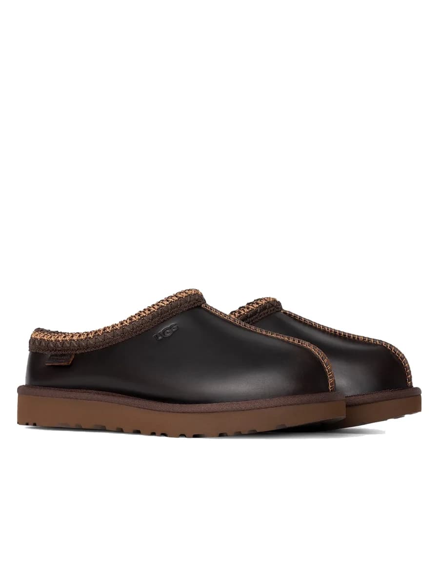 UGG Tasman Slippers Leather Regen Ironwood — фото 2