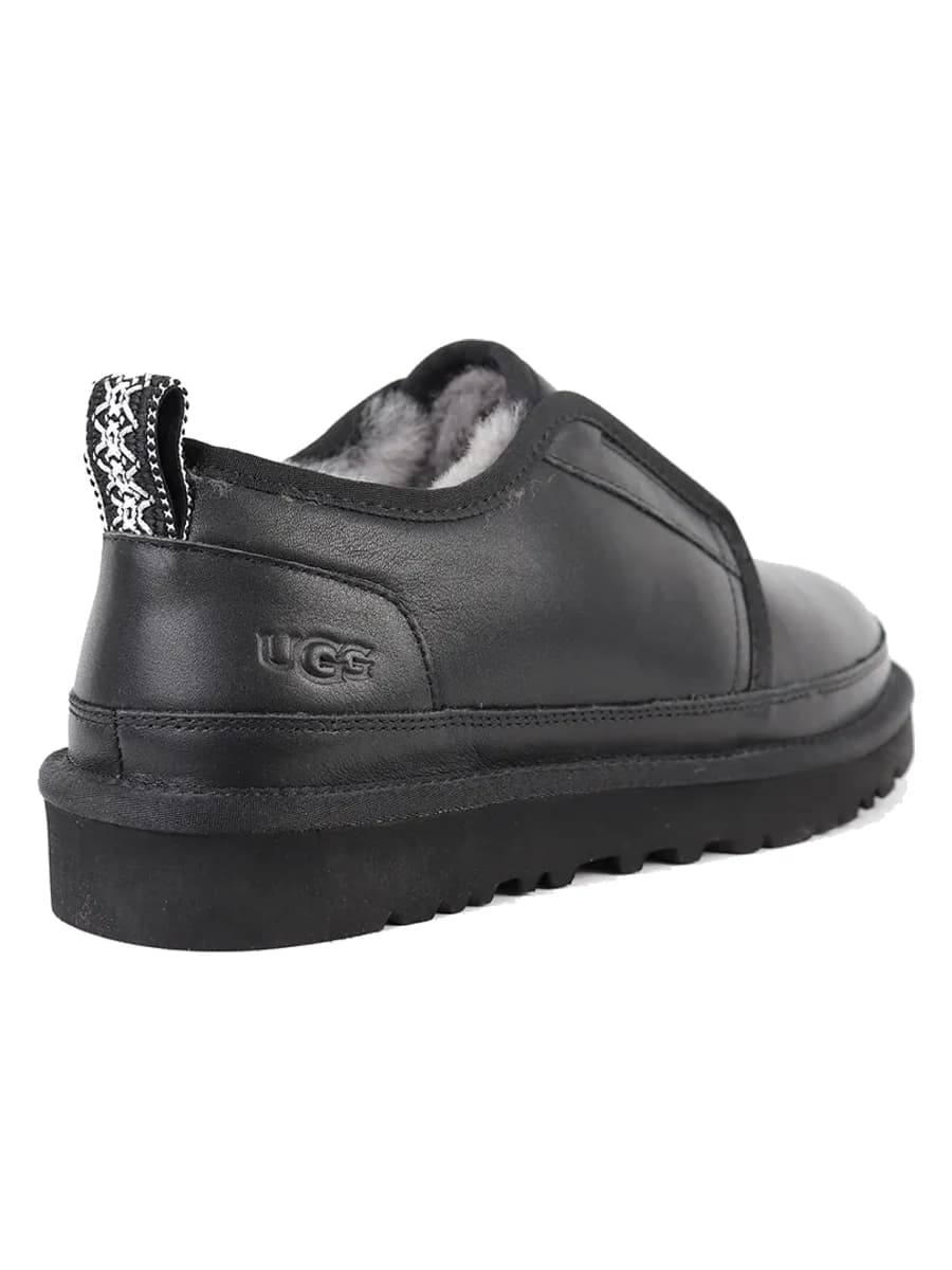 UGG Mens Slippers Flex Leather Black — фото 3