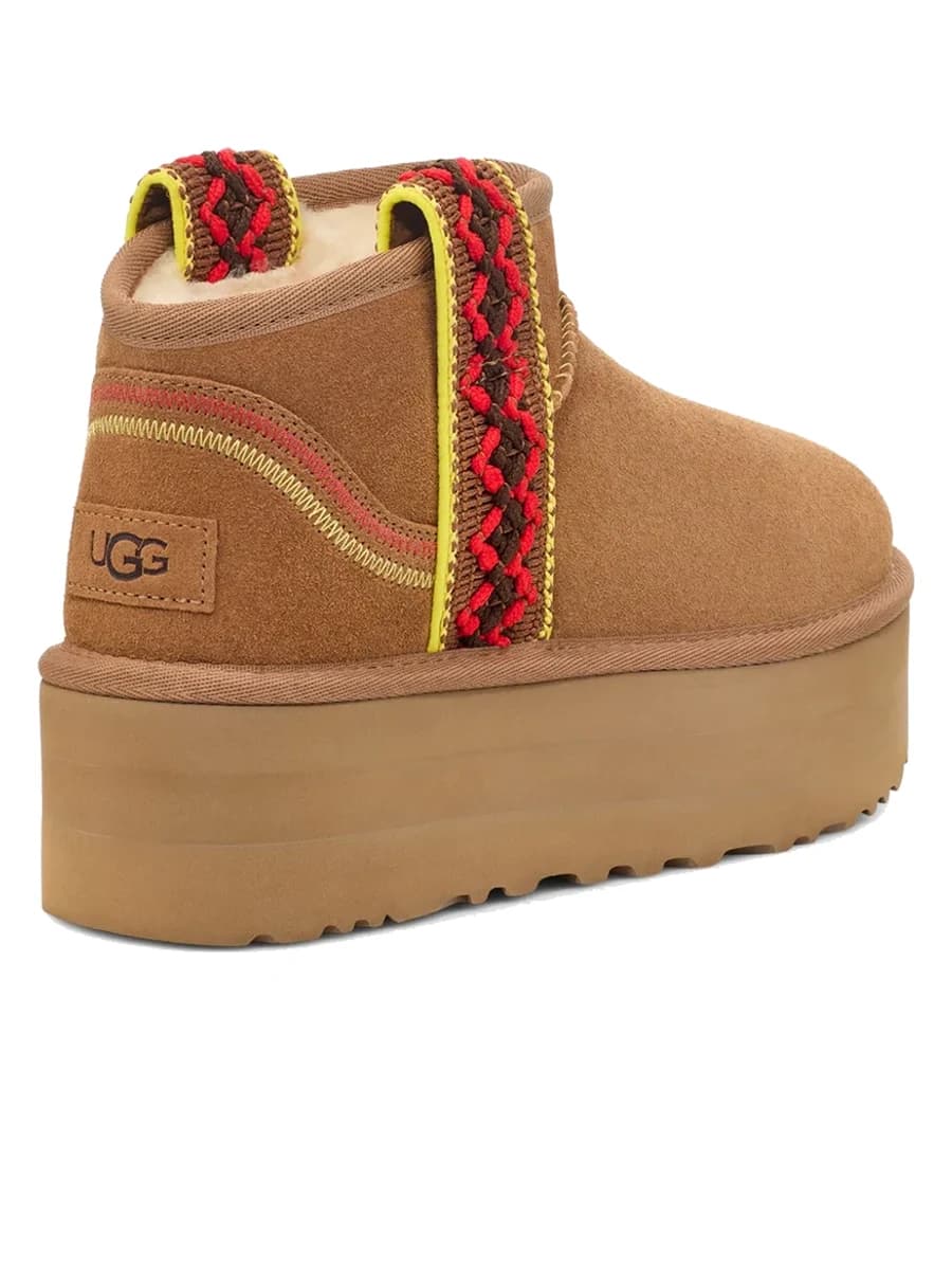UGG Classic Ultra Mini Braid Platform Chestnut — фото 4