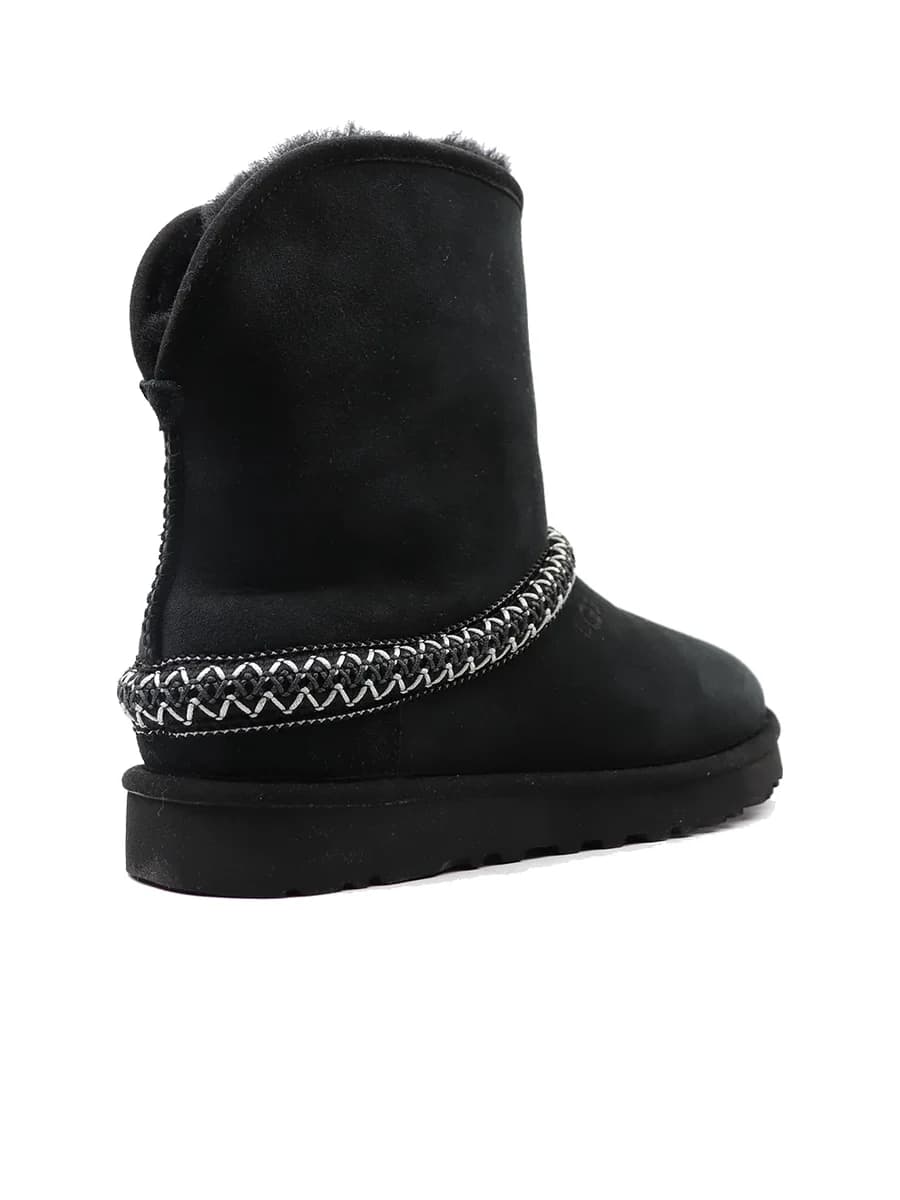 UGG Classic Short Cresent Black — фото 3