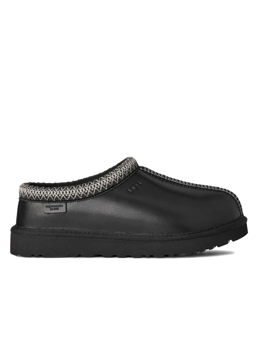 UGG Tasman Slippers Leather Regen Black