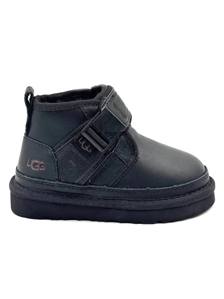 UGG Kids Neumel Snapback Leather Black — фото 2