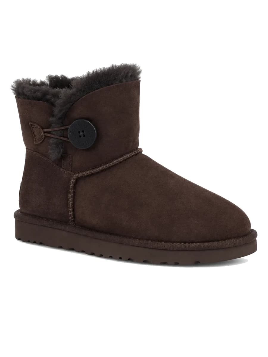 UGG Mini Bailey Button II Chocolate — фото 2