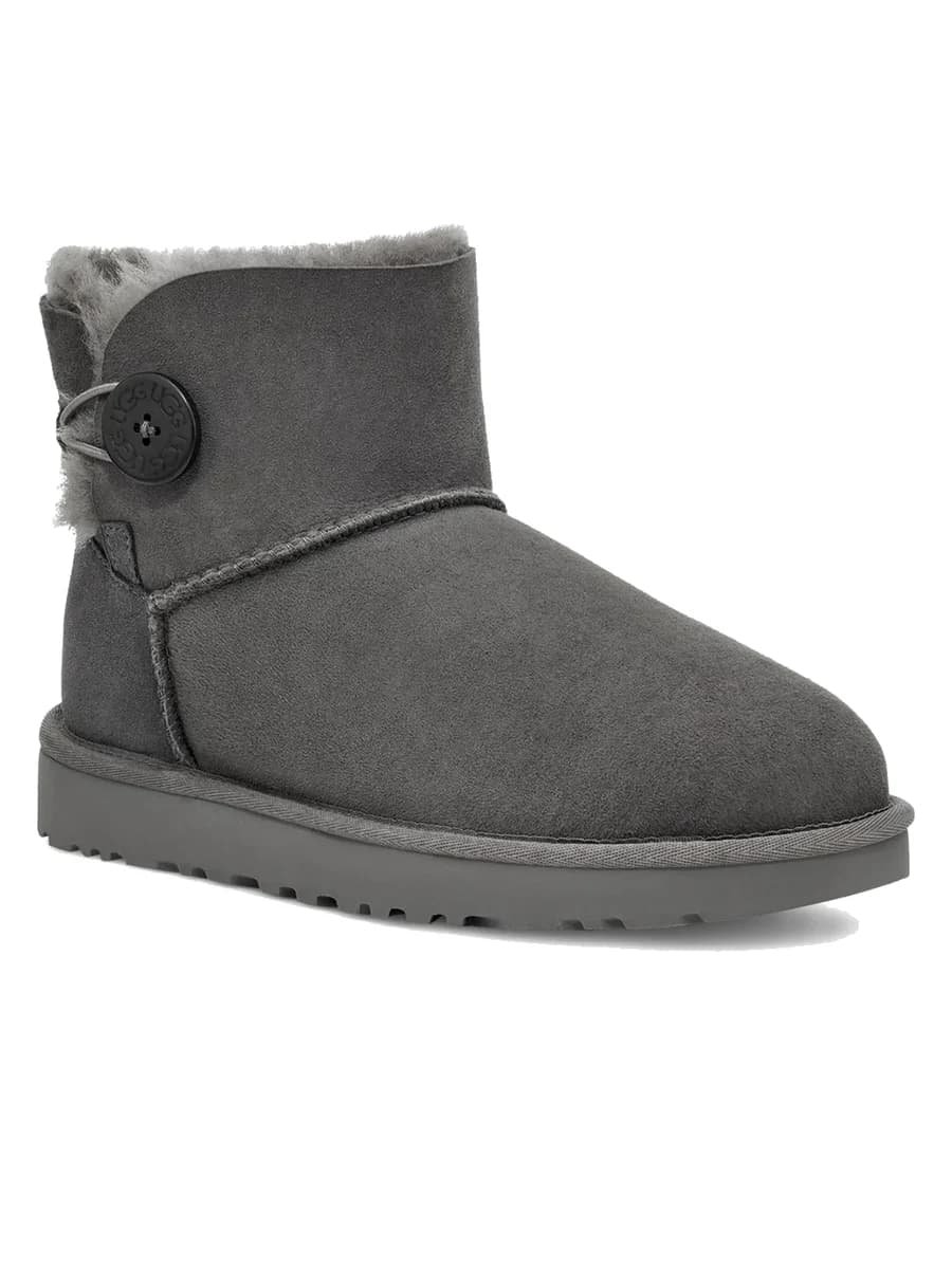 UGG Mini Bailey Button II Grey — фото 2