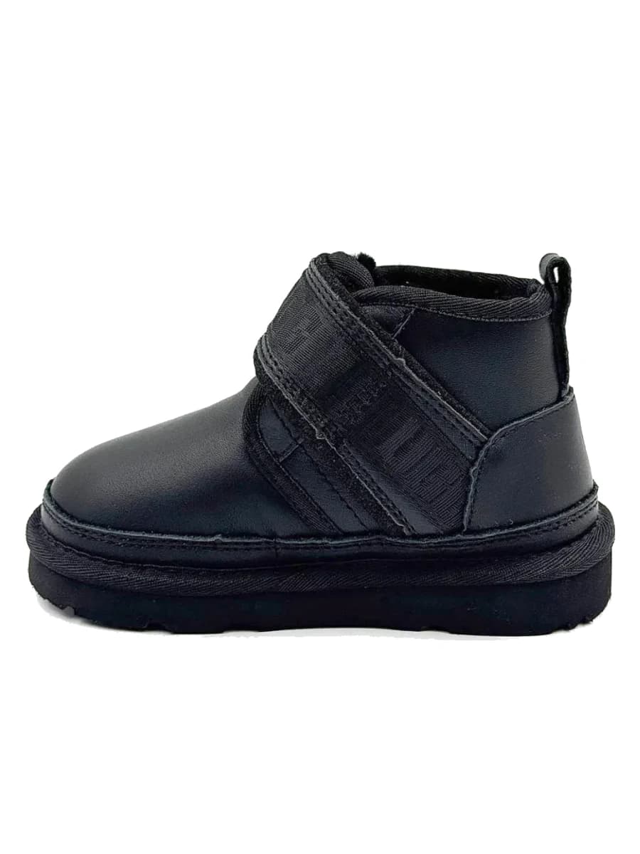 UGG Kids Neumel Snapback Leather Black — фото 3