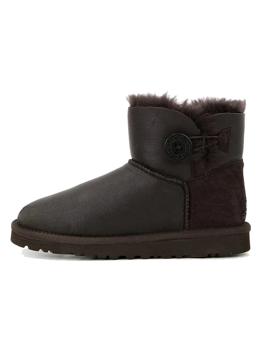 UGG Mini Bailey Button Metallic Chocolate — фото 3