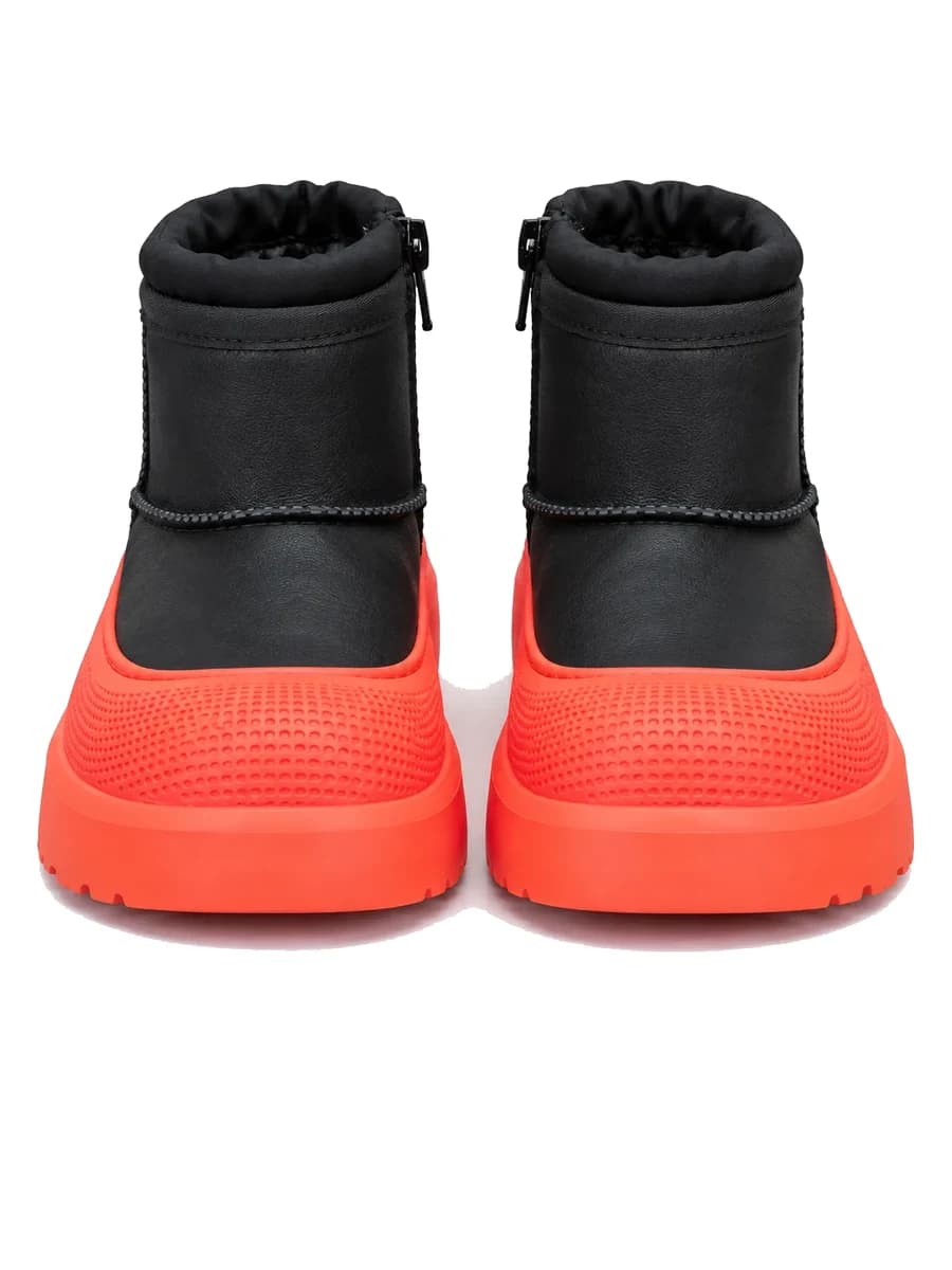 UGG Kids Mini Weather Hybrid Leather Black Orange — фото 2