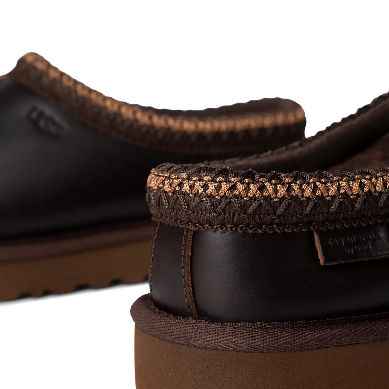 UGG Tasman Slippers Leather Regen Ironwood — фото 4