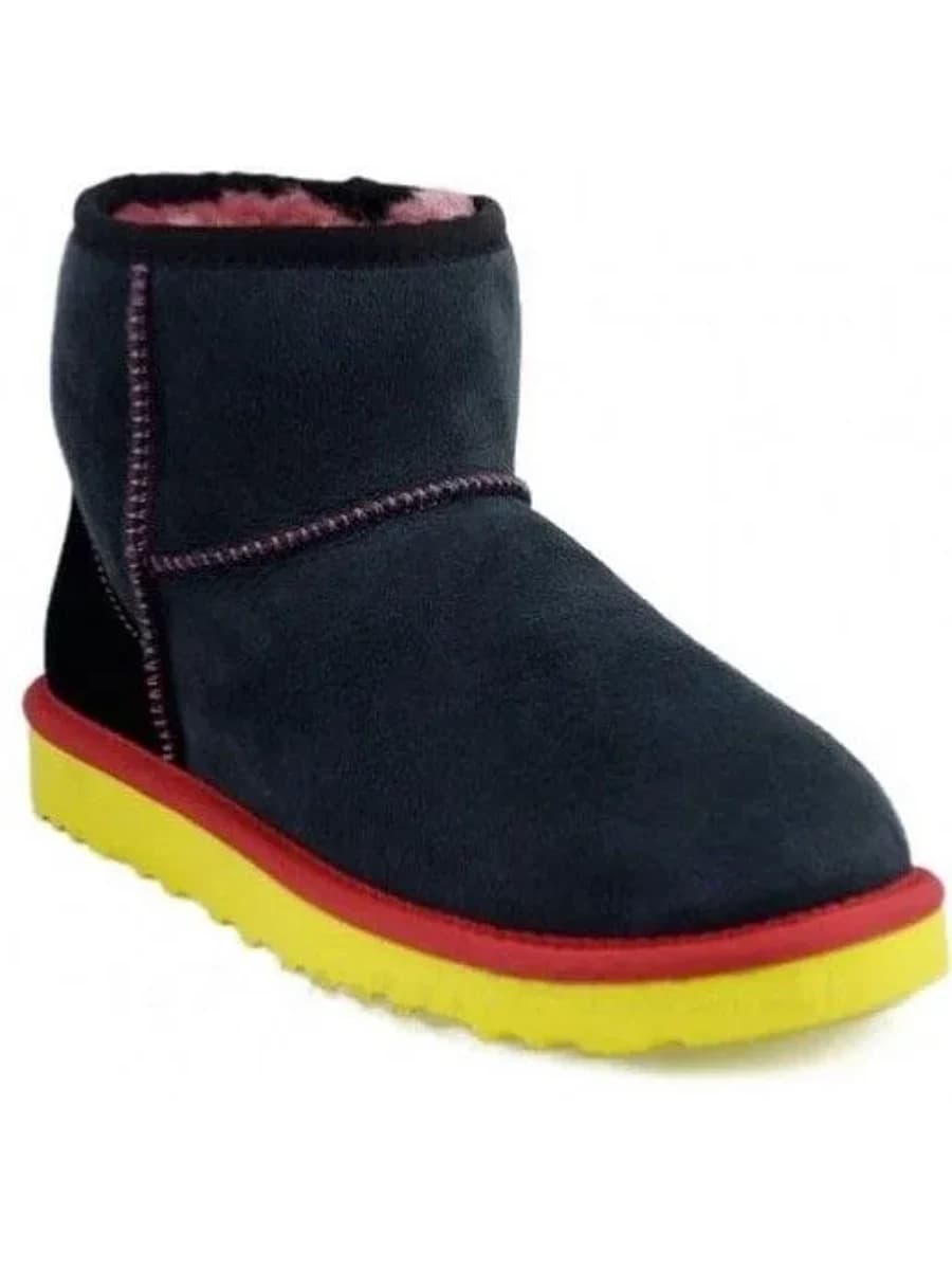 UGG Classic Mini II Black-Yellow — фото 4