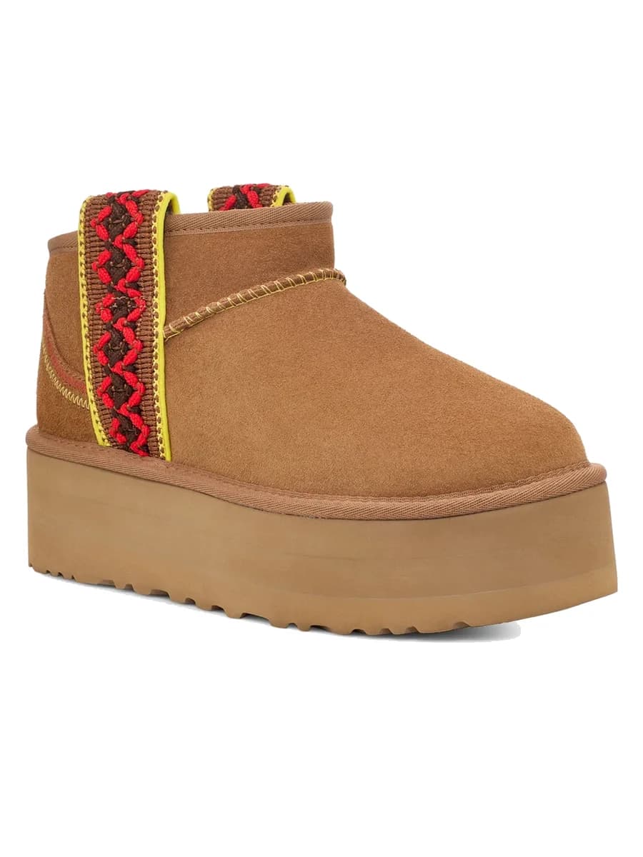 UGG Classic Ultra Mini Braid Platform Chestnut — фото 2