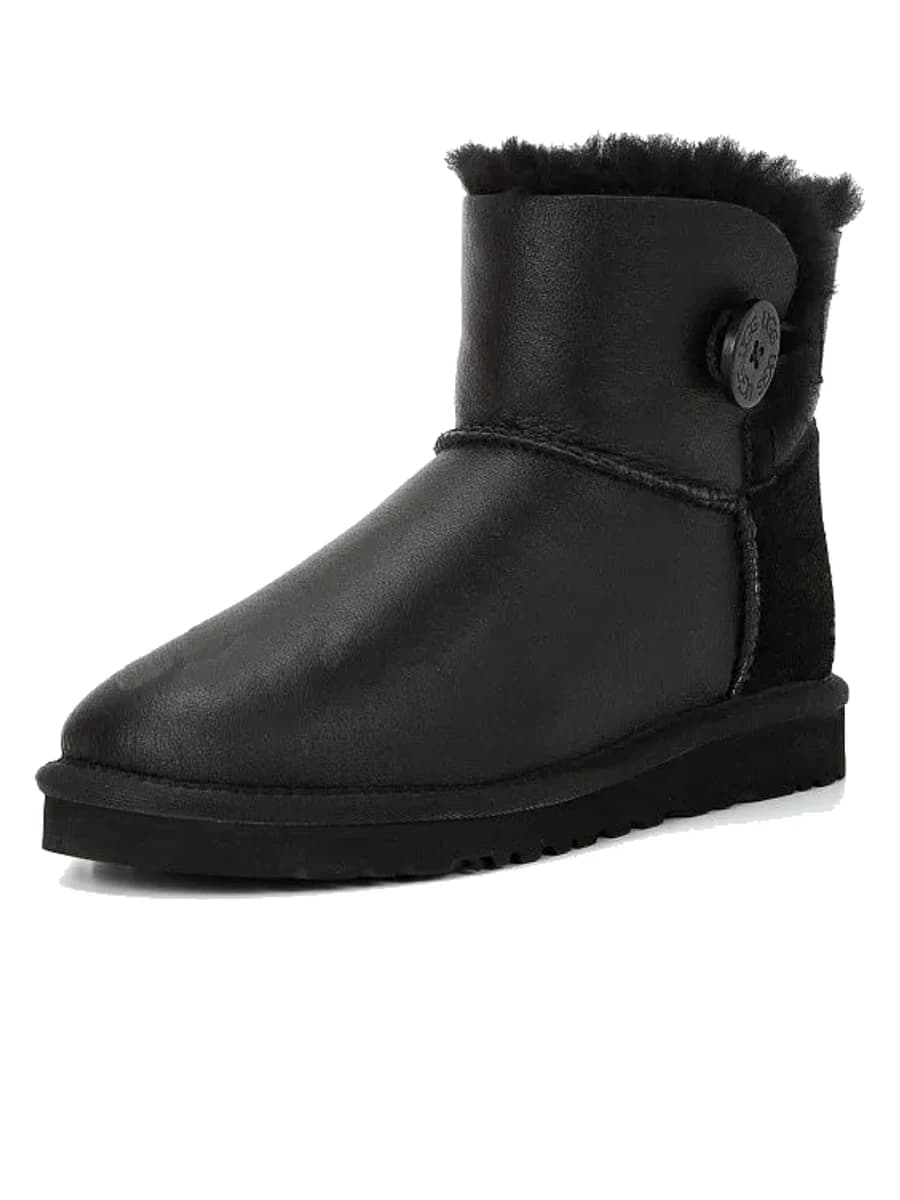 UGG Mini Bailey Button Metallic Black — фото 2