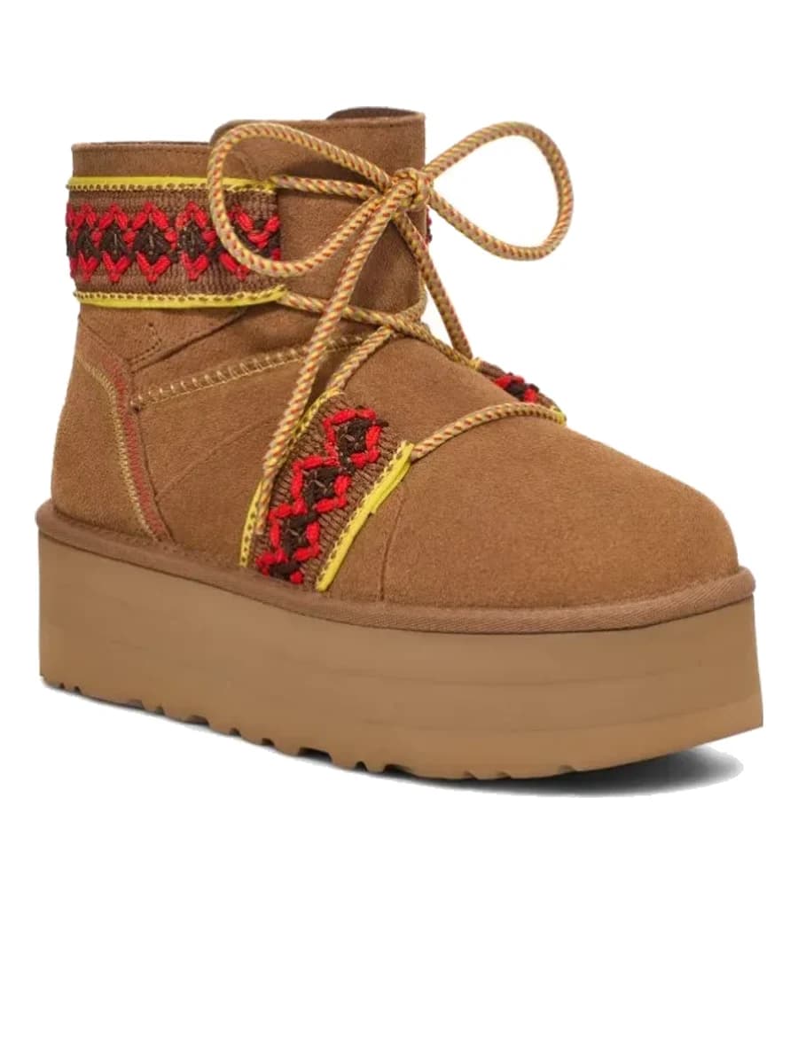 UGG Classic Mini II Braid Platform Chestnut — фото 3