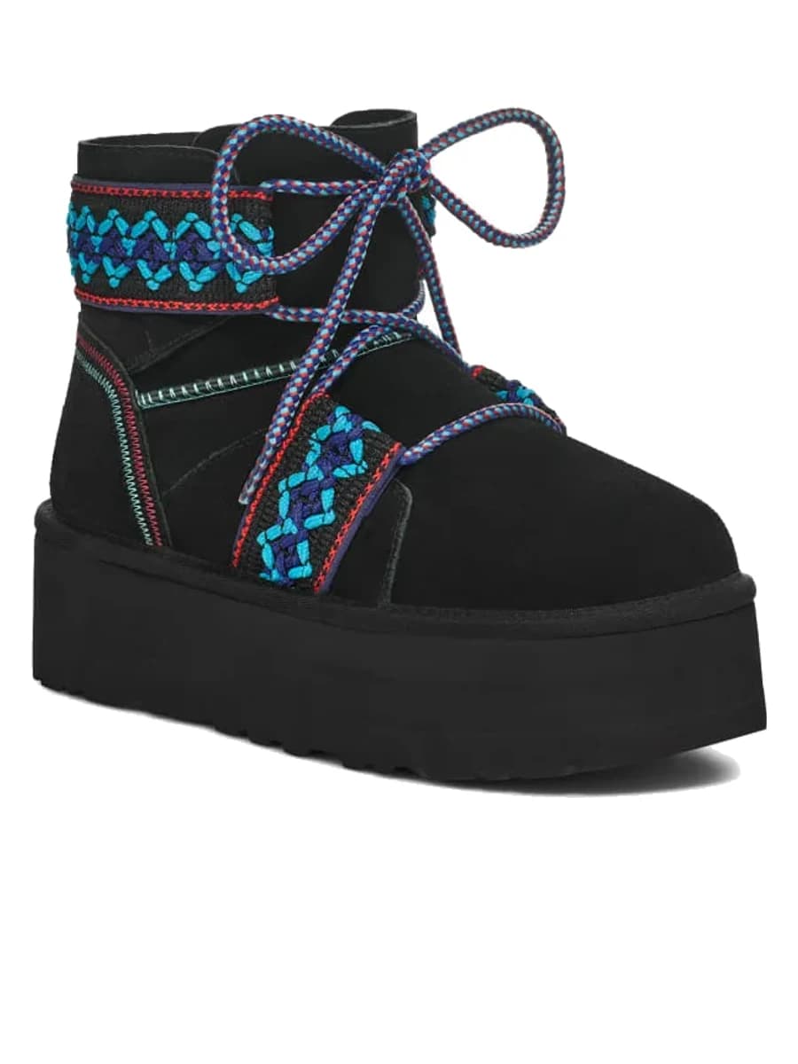 UGG Classic Mini II Braid Platform Black — фото 2