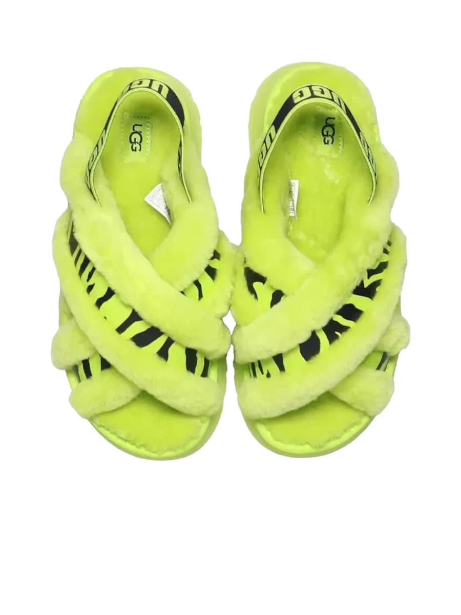 UGG W Disco Cross Slide Animalia Key Lime — фото 6