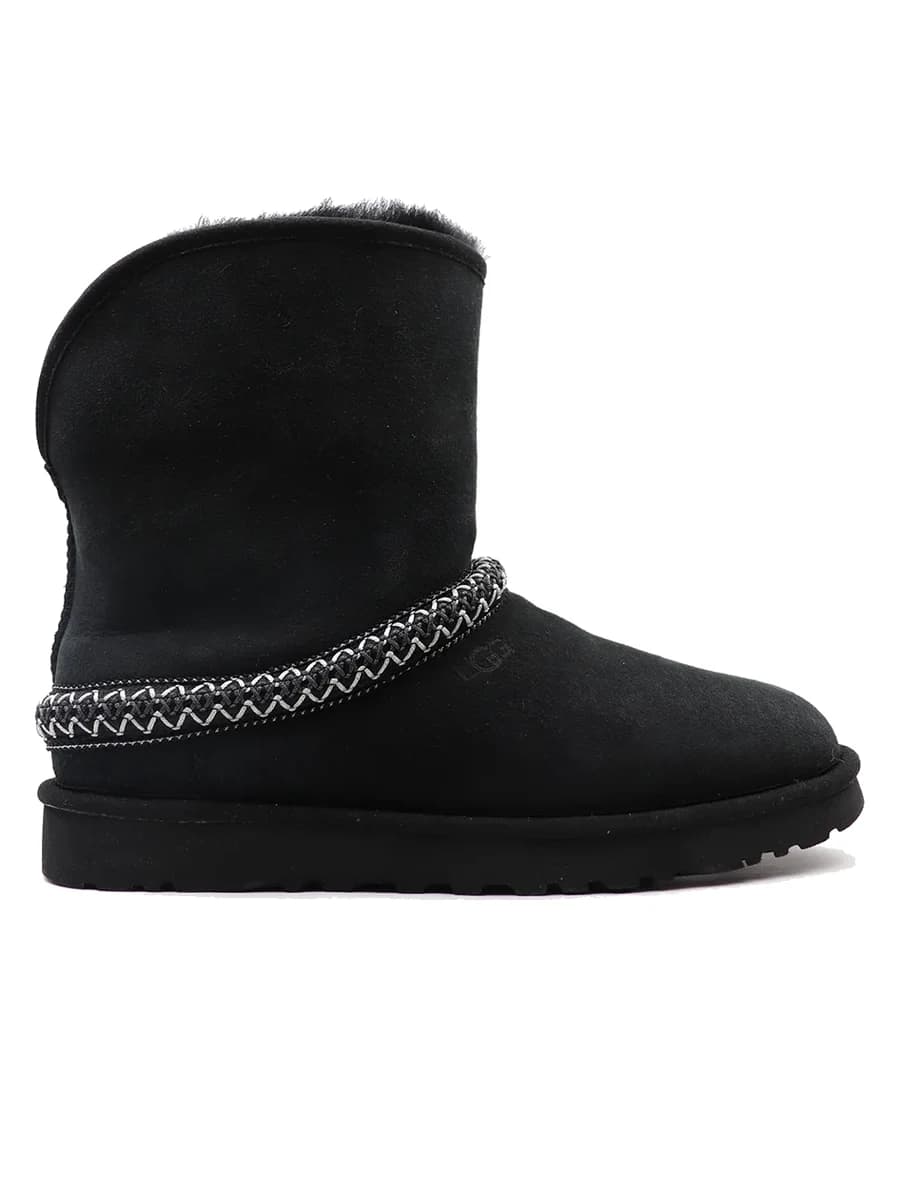 UGG Classic Short Cresent Black