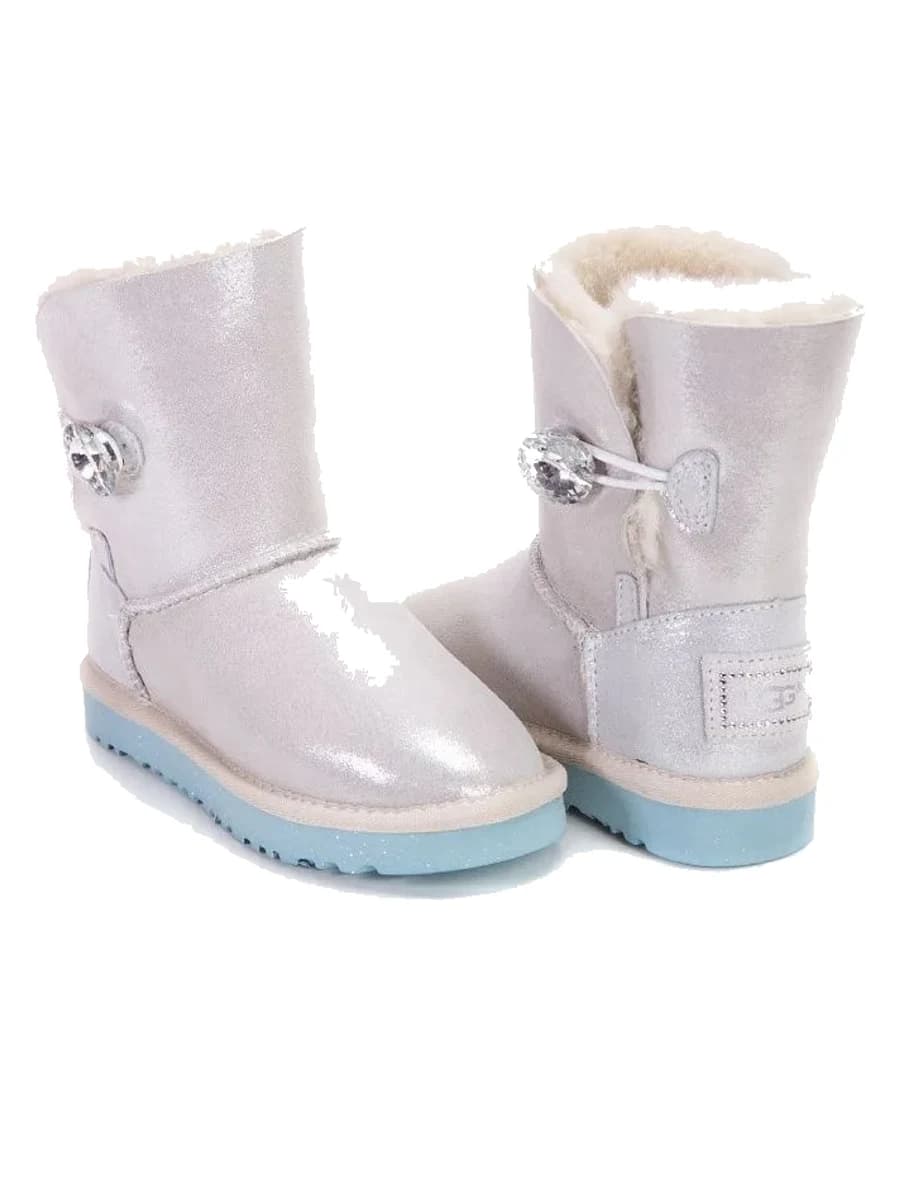 UGG Kids Bailey Button I Do White