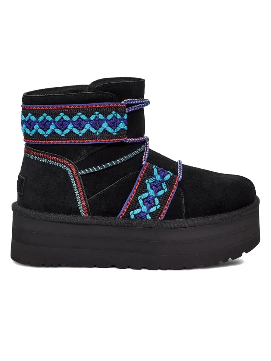 UGG Classic Mini II Braid Platform Black