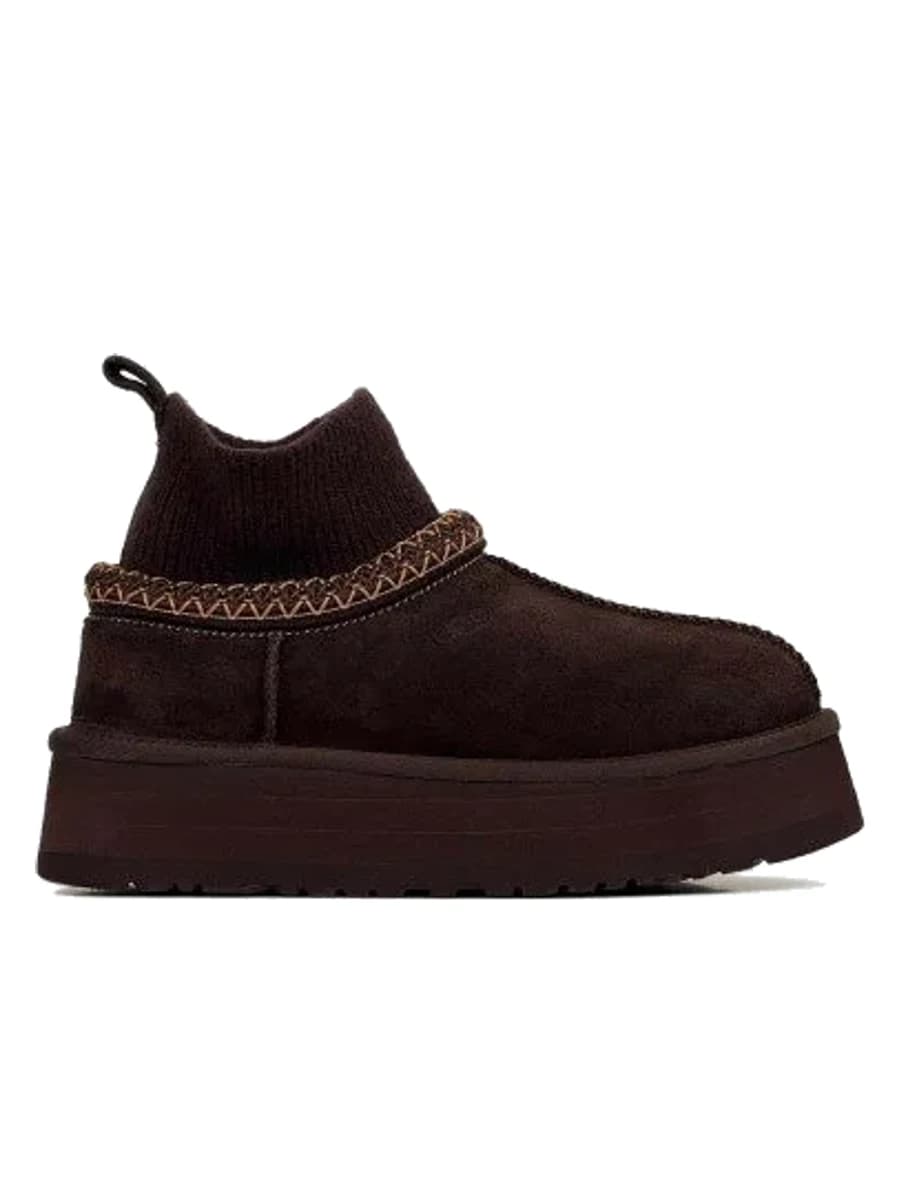 UGG Tazz Knit Platform Chocolate