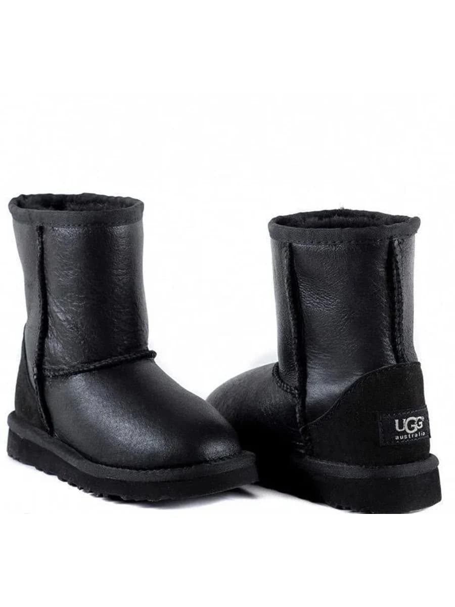 UGG Kids Classic Short Metallic Black