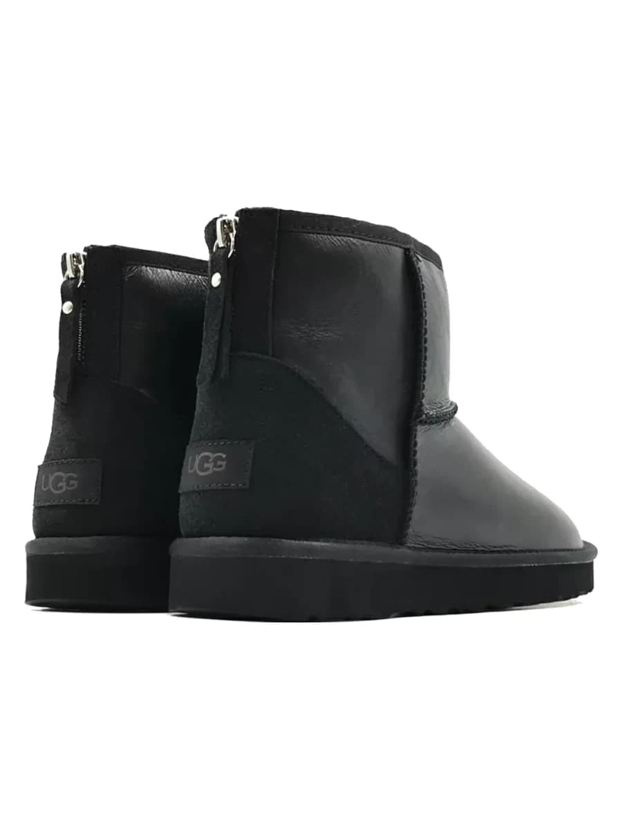 UGG Mens Classic Mini Zip Metallic Black
