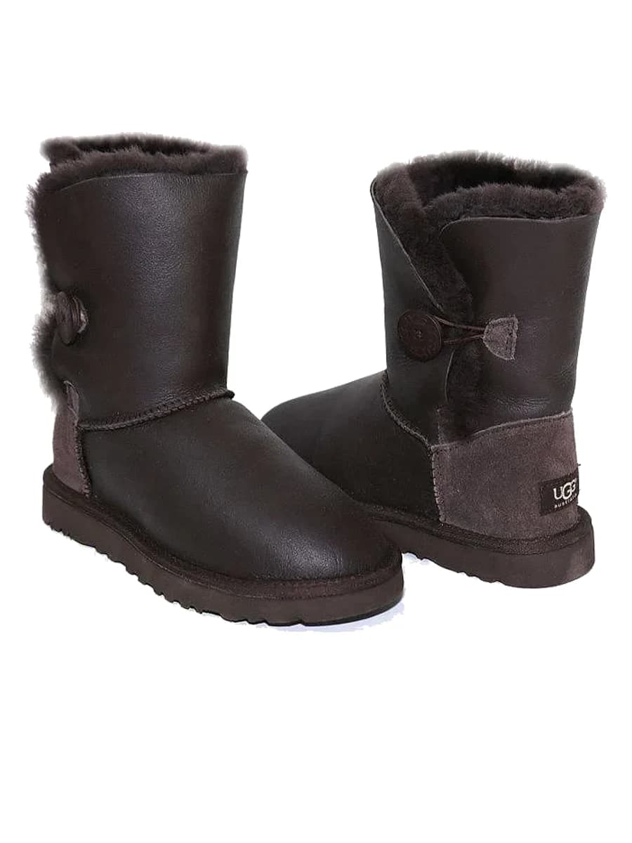 UGG Bailey Button Metallic Chocolate