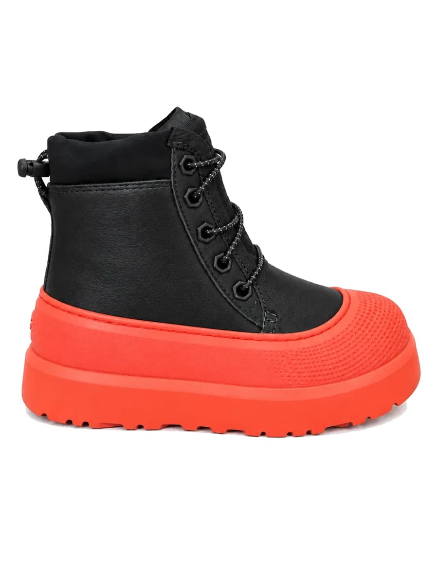UGG Kids Neumel Weather Hybrid Leather Black Orange