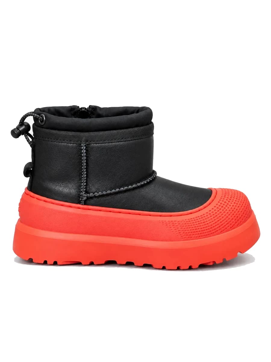 UGG Kids Mini Weather Hybrid Leather Black Orange