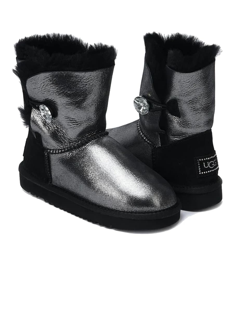 UGG Kids Bailey Button I Do Black