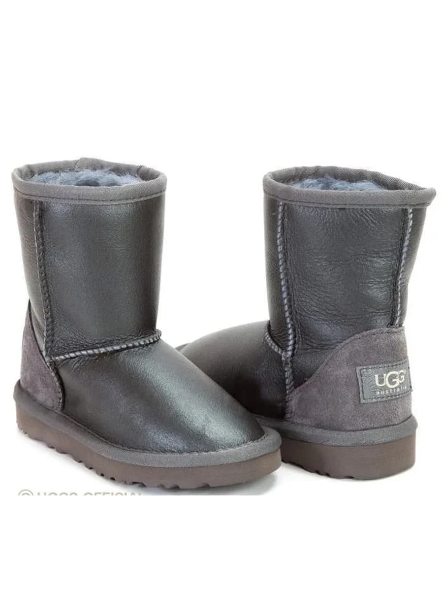 UGG Kids Classic Short Metallic Grey