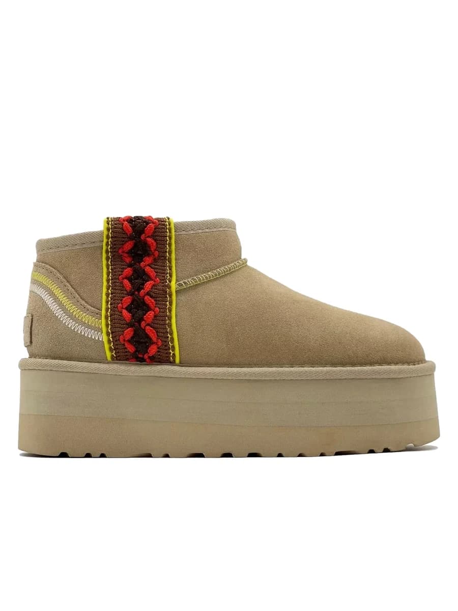 UGG Classic Ultra Mini Braid Platform Sand